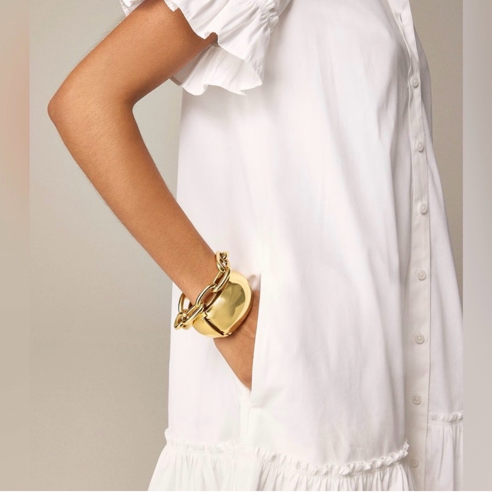 J. Crew White Ruffle Mini Dress - Picture 2 of 7